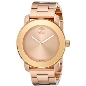 Movado bold rose gold wrist watch